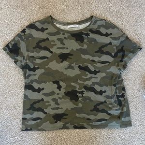 Zara Cropped Camo Tee